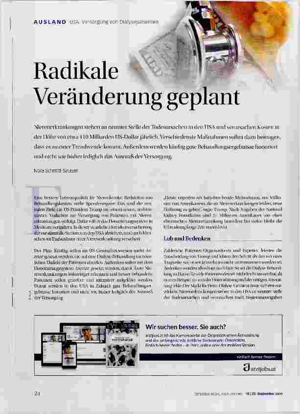 Vorschauseite 1: Radikale Veränderung geplant