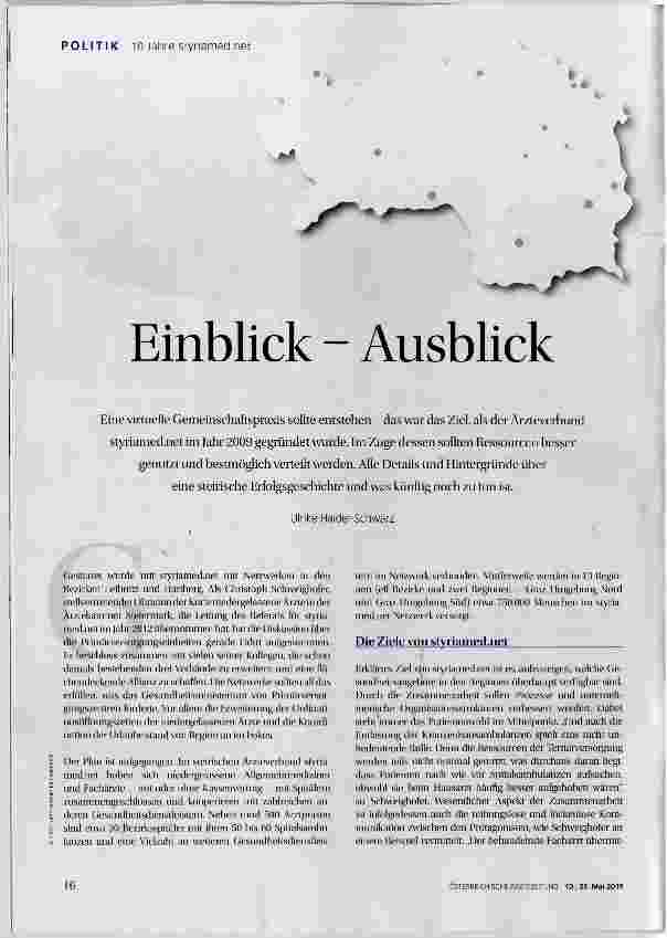 Vorschauseite 1: Einblick - Ausblick