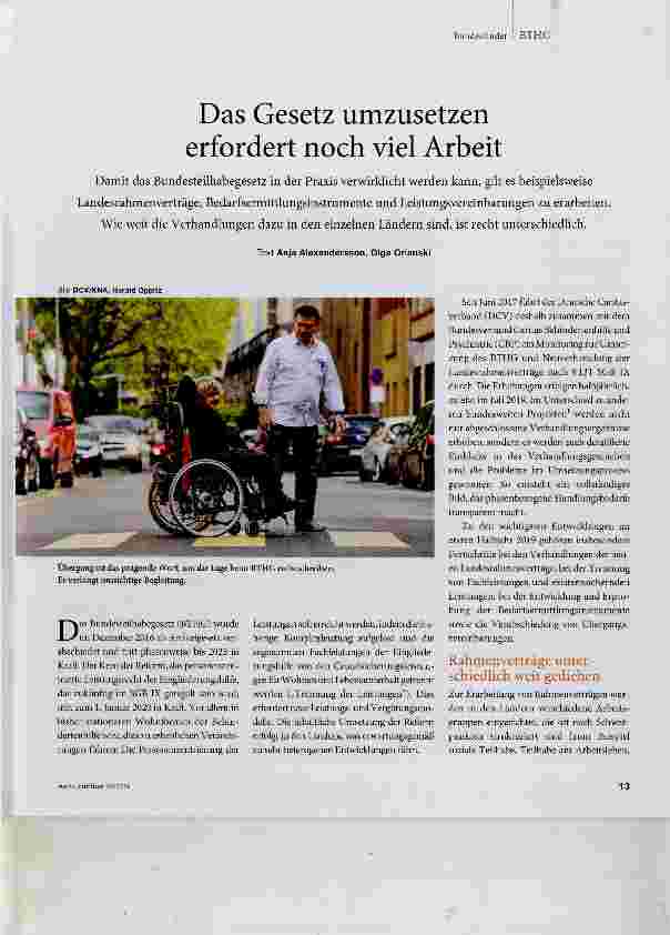 Vorschauseite 1: Das Gesetz umzusetzen erfordert noch viel Arbeit
