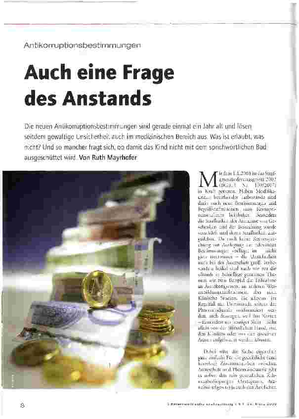 Vorschauseite 1: Auch eine Frage des Anstands