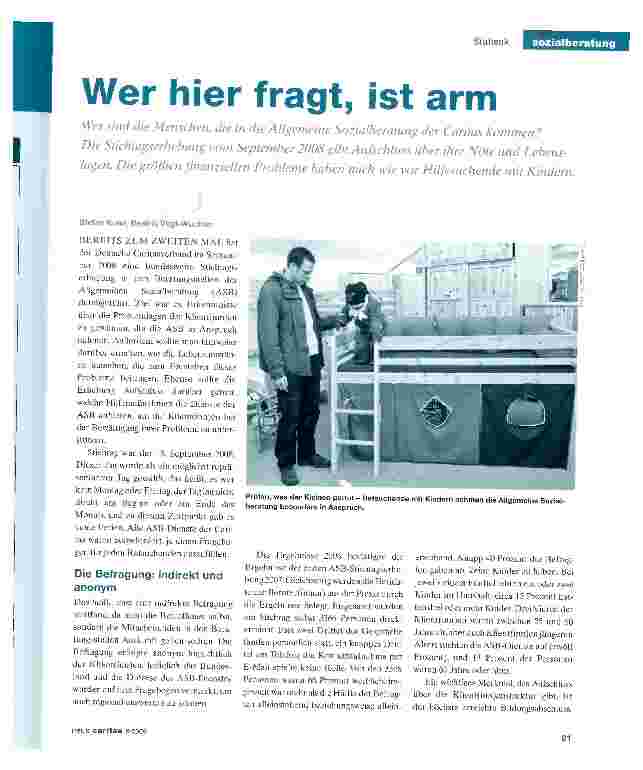 Vorschauseite 1: Wer hier fragt, ist arm