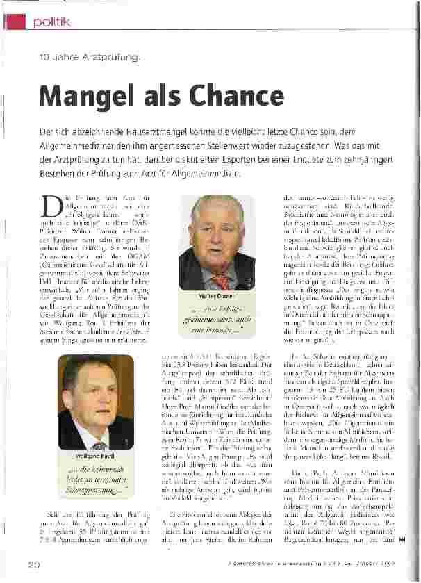 Vorschauseite 1: Mangel als Chance