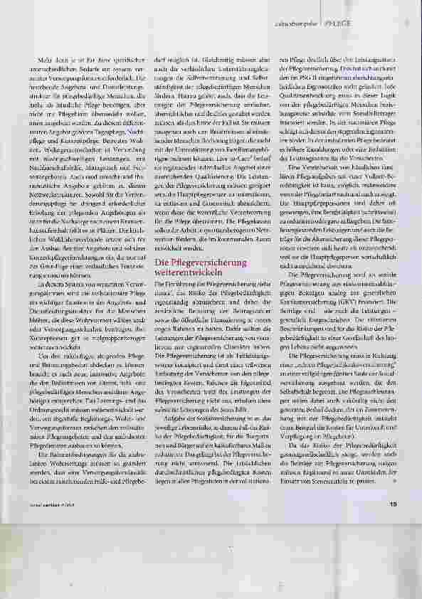 Vorschauseite 3: Mit sorgenden Gemeinschaften und Pflegenetzwerken die Zukunft stemmen