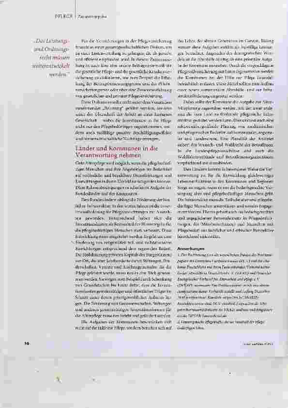 Vorschauseite 4: Mit sorgenden Gemeinschaften und Pflegenetzwerken die Zukunft stemmen