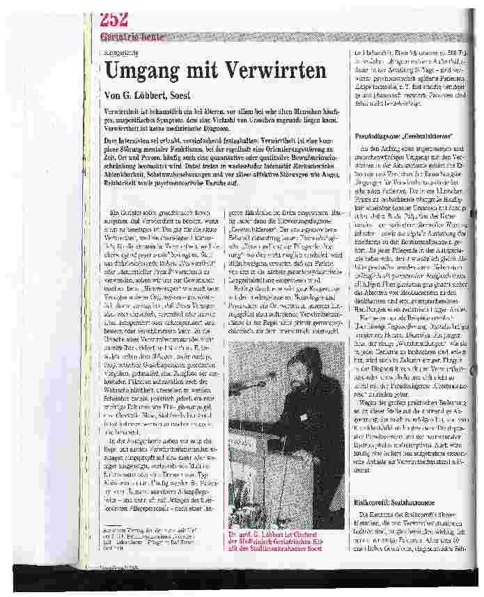 Vorschauseite 1: Akutgeriatrie: Umgang mit Verwirrten
