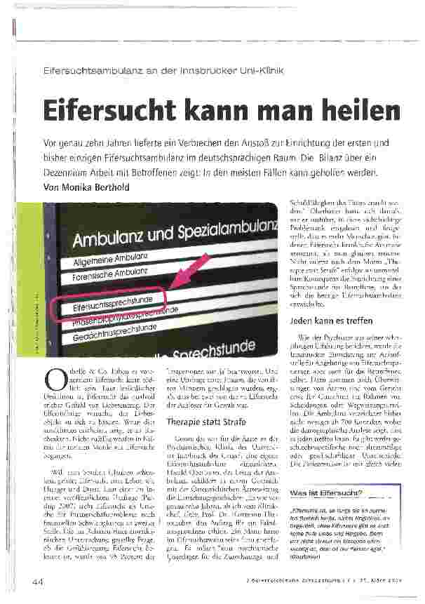 Vorschauseite 1: Eifersucht kann man heilen