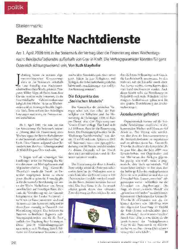 Vorschauseite 1: Bezahlte Nachtdienste