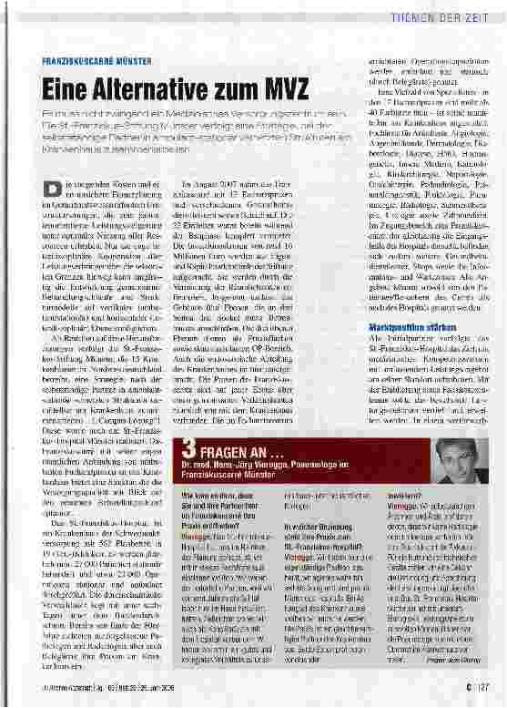Vorschauseite 1: Eine Alternative zum MVZ