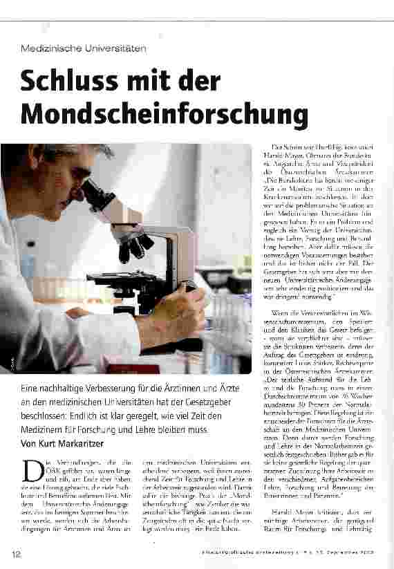 Vorschauseite 1: Schluss mit der Mondscheinforschung