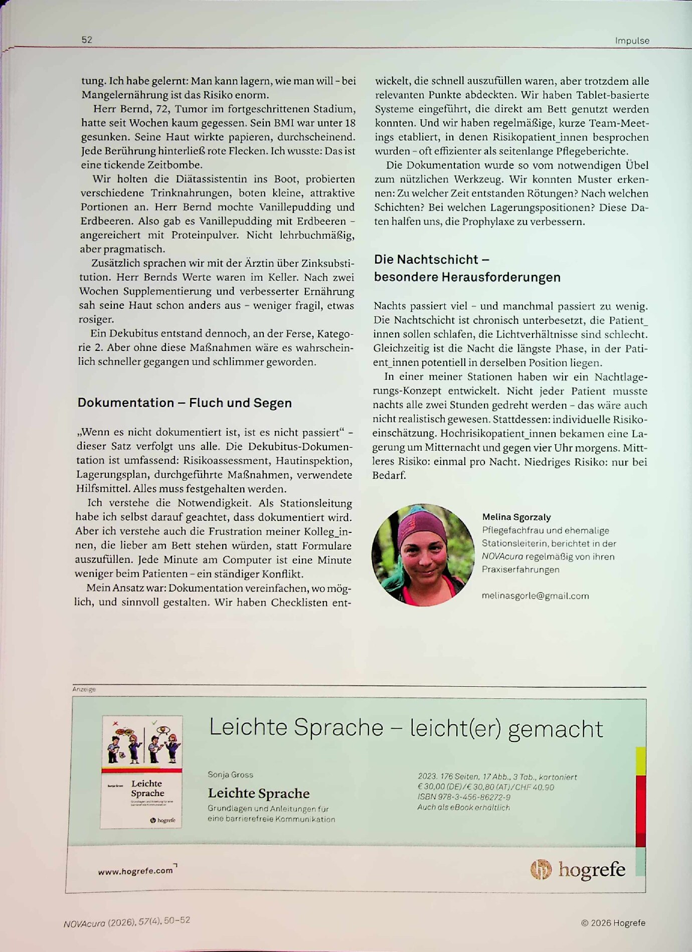 Vorschauseite 3: Dekubitusprophylaxe: Zwischen Idealvorstellung und Machbarem