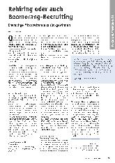 Vorschauseite 1: Rehiring oder auch Boomerang-Recruiting: Ehemalige Mitarbeitende zurückgewinnen.