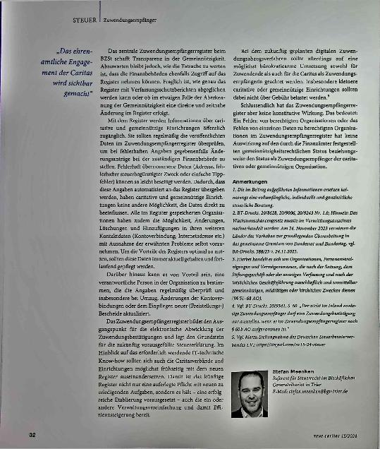 Vorschauseite 4: Mehr Transparenz bei Spenden