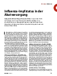 Vorschauseite 1: Influenza-Impfstatus in der Akutversorgung
