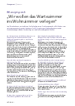 Vorschauseite 1: „Wir wollen das Wartezimmer ins Wohnzimmer verlegen.“