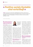 Vorschauseite 1: » Positive soziale Kontakte sind vorteilhaft. «