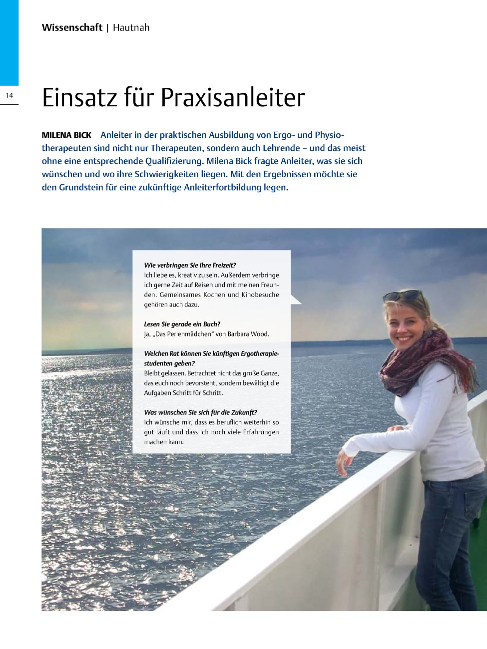 Vorschauseite 1: Einsatz für Praxisanleiter? Milena Bick