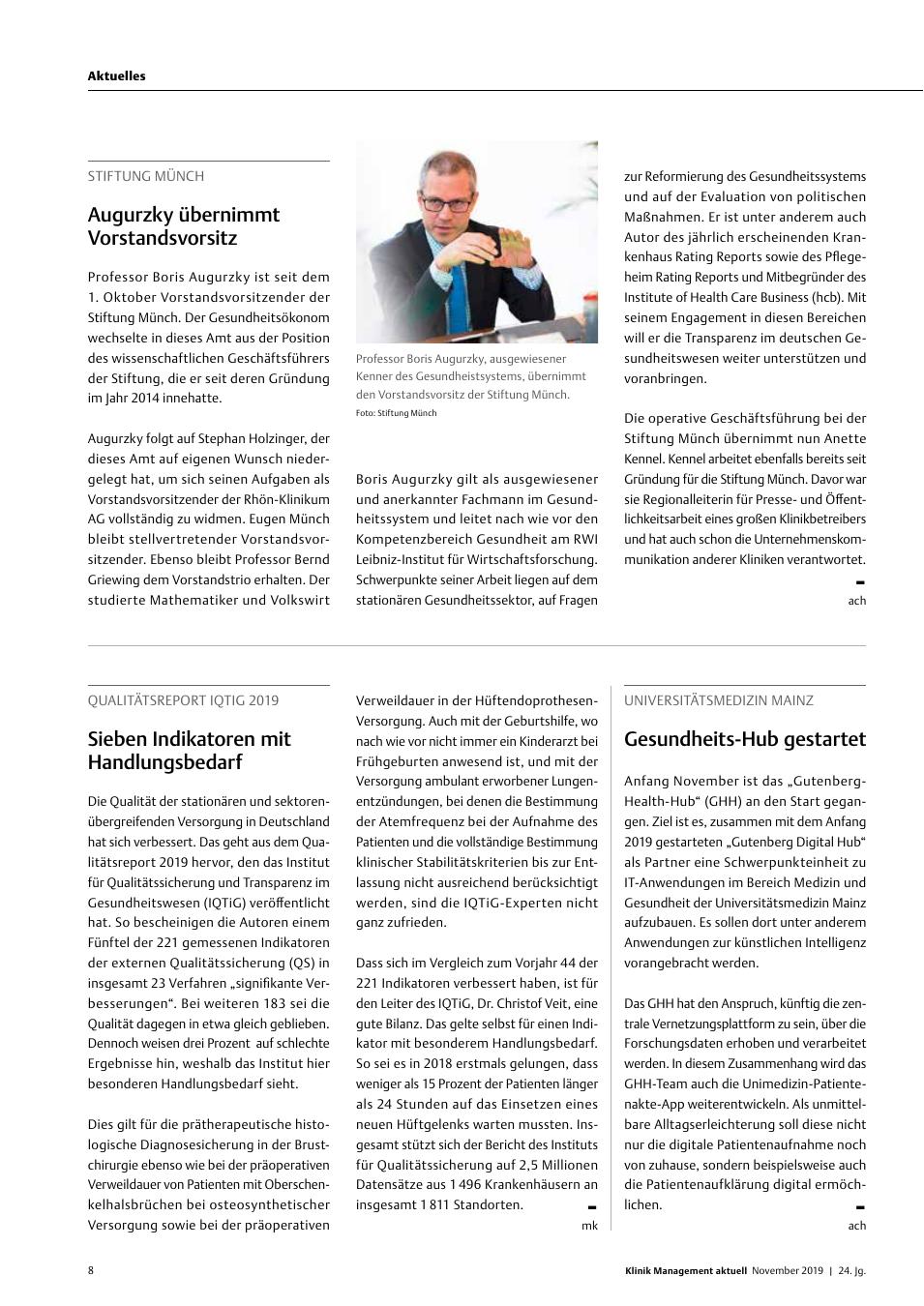 Vorschauseite 1: Universitätsmedizin Mainz: Gesundheits-Hub gestartet