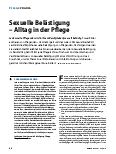 Vorschauseite 1: Sexuelle Belästigung – Alltag in der Pflege