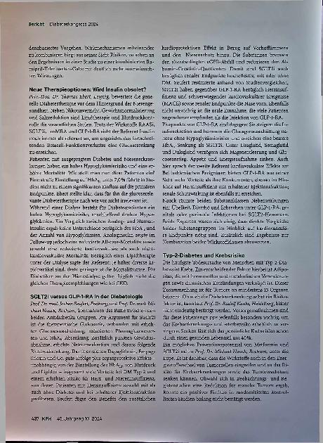 Vorschauseite 5: Neue Therapien, neue Erkenntnisse 58. Diabeteskongress 2024