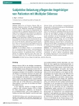 Vorschauseite 1: Subjektive Belastung pflegender Angehöriger von Patienten mit Multipler Sklerose