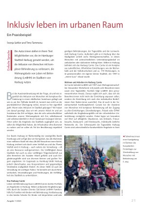 Vorschauseite 1: Inklusiv leben im urbanen Raum.
