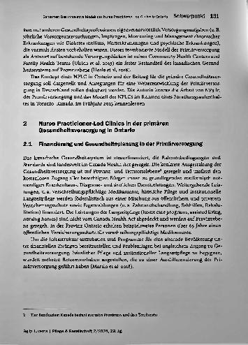 Vorschauseite 3: Das innovative Modell der Nurse Practitioner-Led-Clinics in Ontario - Darstellung und Anregungen für die primäre Gesundheitsversorgung in Deutschland