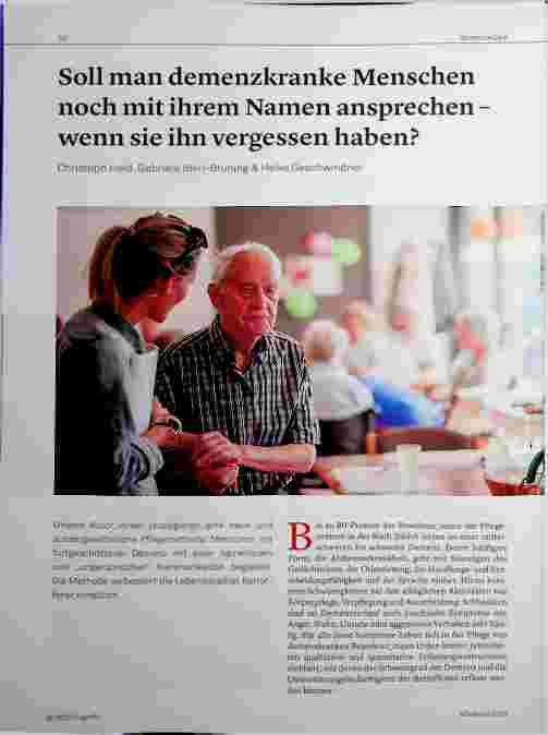 Vorschauseite 1: Soll man demenzkranke Menschen noch mit ihrem Namen ansprechen - wenn sie ihn vergessen haben?