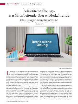 Vorschauseite 1: Betriebliche Übung – was Mitarbeitende über wiederkehrende Leistungen wissen sollten