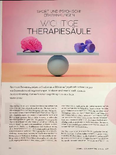 Vorschauseite 1: Sport und phychische Erkrankungen wichtige Therapiesäule