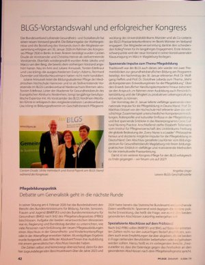 Vorschauseite 2: BLGS-Vorstandswahl und erfolgreicher Kongress