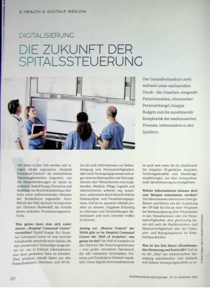 Vorschauseite 1: Digitalisierung: Die Zukunft der Spitalsteuerung