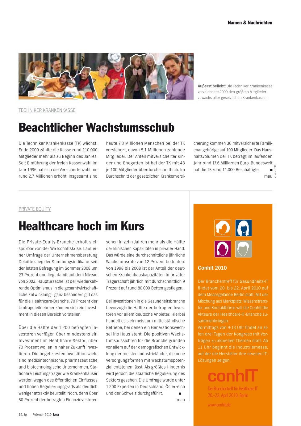 Vorschauseite 1: Healthcare hoch im Kurs
