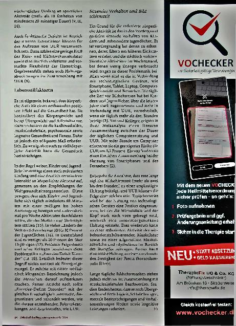 Vorschauseite 4: Kleine Menschen, große Schmerzen: Rückenschmerzen, eine Problematik bereits bei Kindern und Jugendlichen.