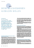 Vorschauseite 1: Wenn Beleghebammen ausbilden wollen