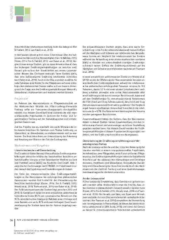 Vorschauseite 3: Weniger Restriktionen. Eine aktuelle evidenzbasierte Ernährungsempfehlung für Eltern bei der pädiatrischen onkologischen Erstentlassung.