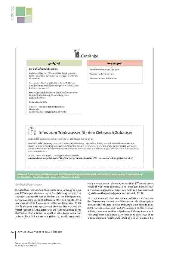 Vorschauseite 5: Weniger Restriktionen. Eine aktuelle evidenzbasierte Ernährungsempfehlung für Eltern bei der pädiatrischen onkologischen Erstentlassung.