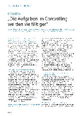Vorschauseite 1: "Die Aufgaben im Controlling werden vielfältiger."