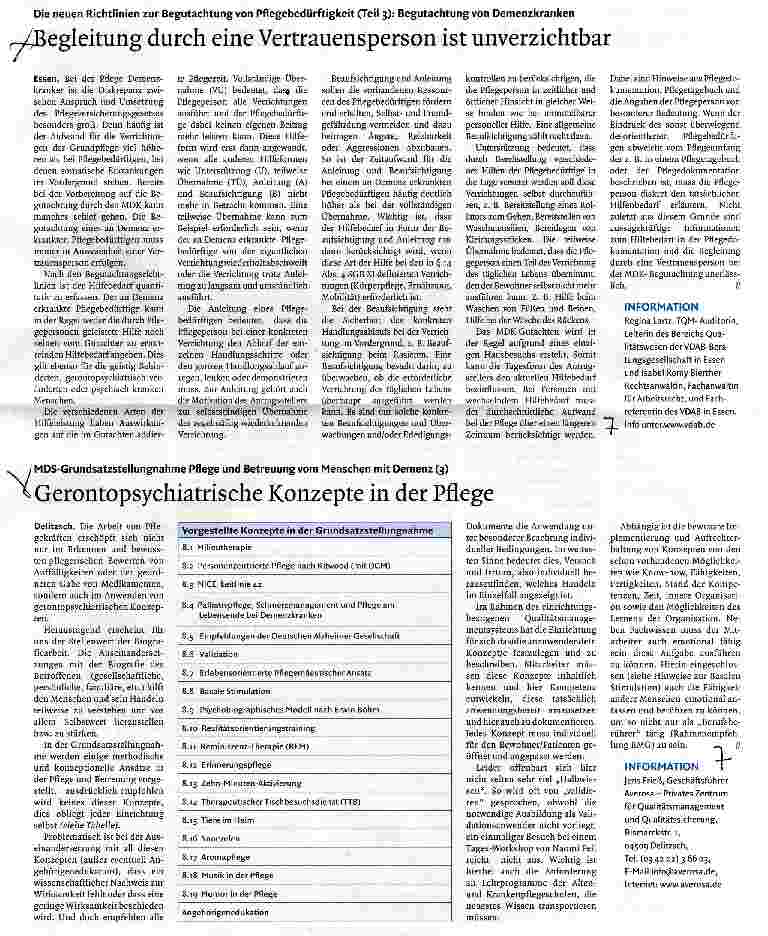 Vorschauseite 1: Begleitung durch eine Vertrauensperson ist unverzichtbar