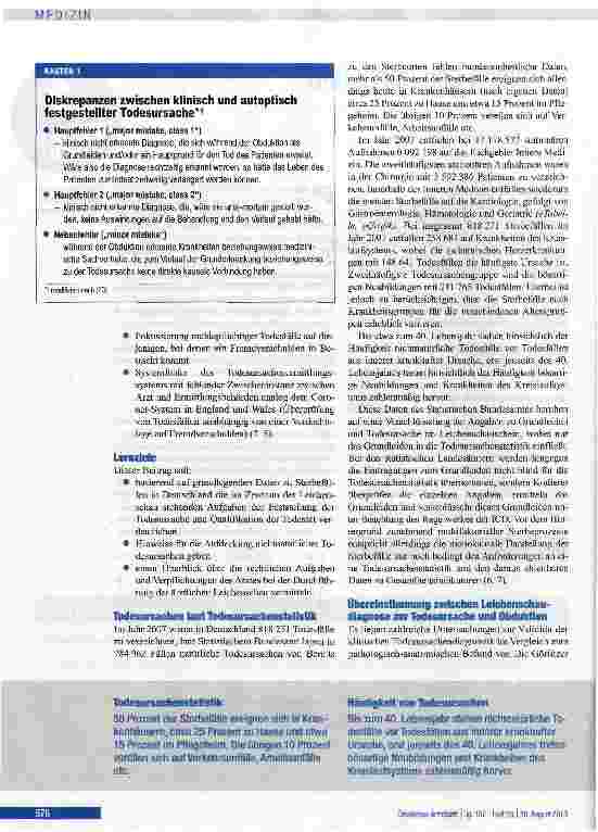 Vorschauseite 2: Ärztliche Leichenschau