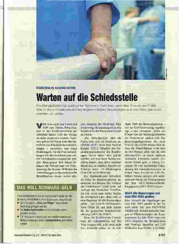 Vorschauseite 1: Warten auf die Schiedsstelle