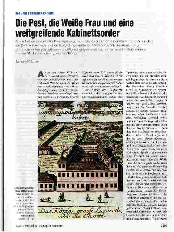 Vorschauseite 1: Die Pest, die Weiße Frau und eine weitgreifende Kabinettsorder