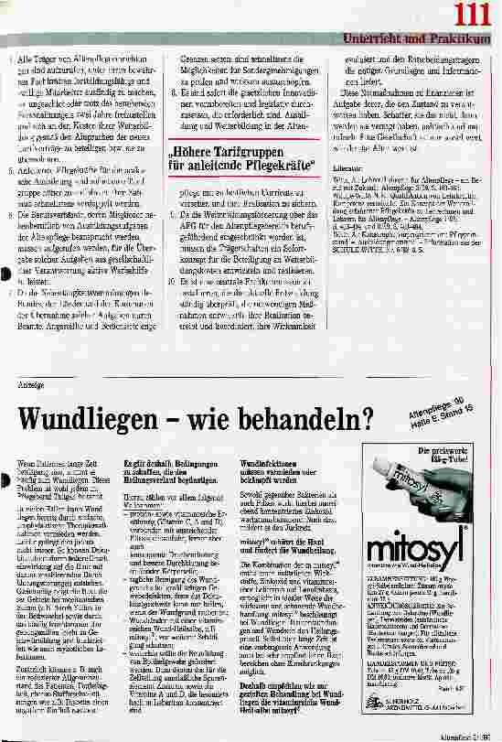 Vorschauseite 6: Der Bedarf an Altenpflegelehrern wird um 50 Prozent steigen Perspektiven zur Weiterbildung in der Altenpflege