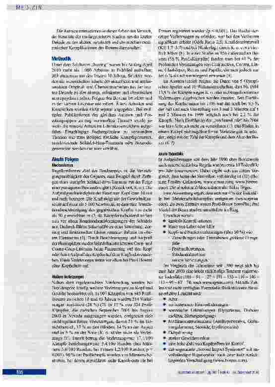 Vorschauseite 2: Boxen - akute Komplikationen und Spätfolgen