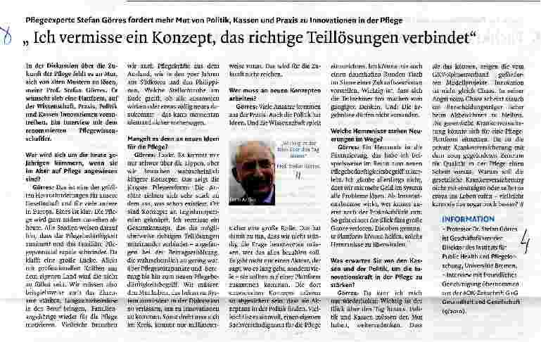Vorschauseite 1: „ Ich vermisse ein Konzept, das richtige Teillösungen verbindet