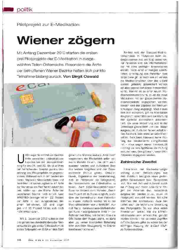 Vorschauseite 1: Wiener zögern