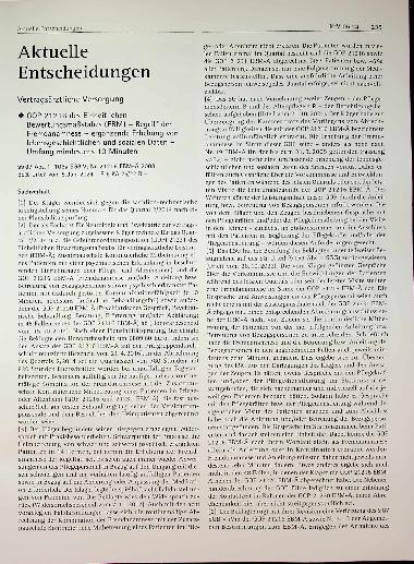 Vorschauseite 1: Aktuelle Entscheidungen Vertragsärztliche Versorgung