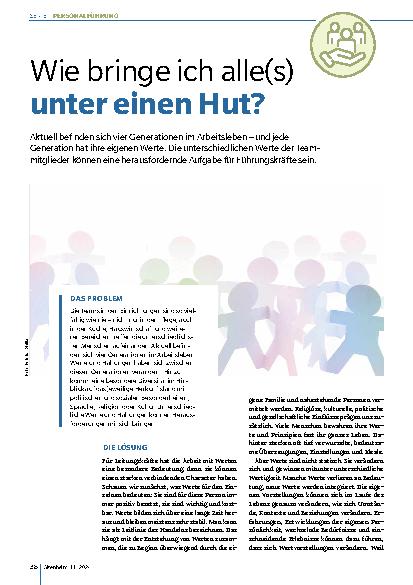 Vorschauseite 1: Wie bringe ich alles unter einen Hut?