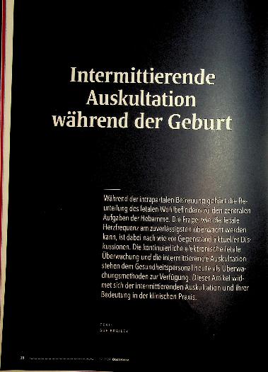 Vorschauseite 1: Intermittierende Auskultation während der Geburt.