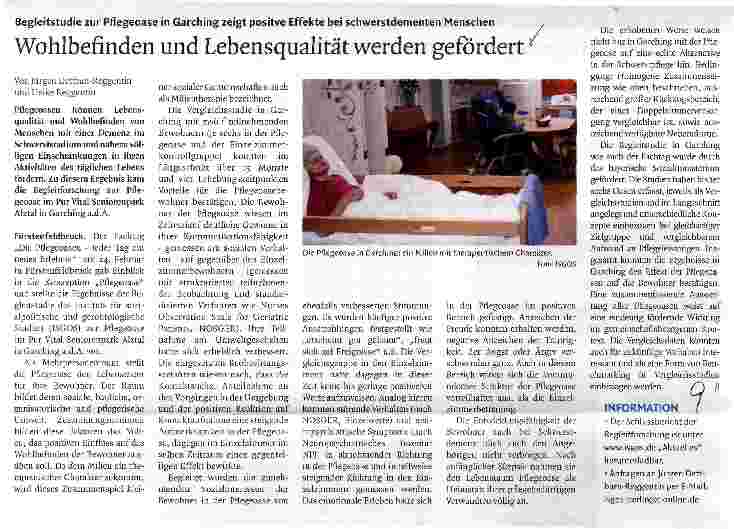 Vorschauseite 1: Wohlbefinden und Lebensqualität werden gefördert