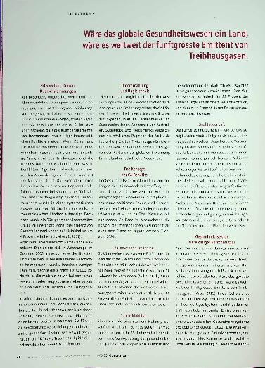 Vorschauseite 3: Klimawandel: Eine Herausforderung für das Gesundheitssystem
